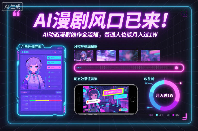 AI漫剧风口已来!AI动态漫剧创作全流程,普通人也能月入过1W插图 AI漫剧风口已来!AI动态漫剧创作全流程,普通人也能月入过1W