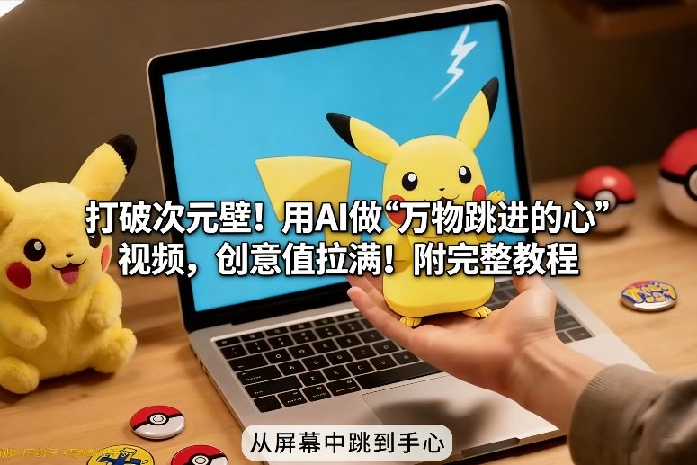 打破次元壁！用AI做【万物跳进手心】视频，创意值拉满！附完整教程