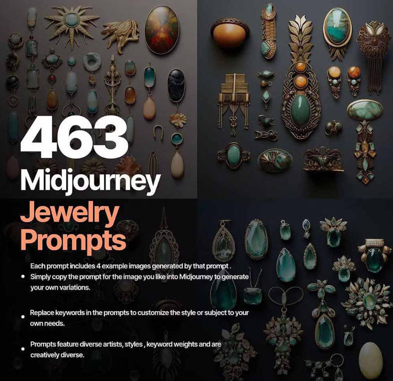 460+专业Midjourney珠宝摄影AI提示词戒指,项链-耳环-手链-宝石等,立即开始创作珠宝艺术插图1 460+专业Midjourney珠宝摄影AI提示词戒指,项链-耳环-手链-宝石等,立即开始创作珠宝艺术